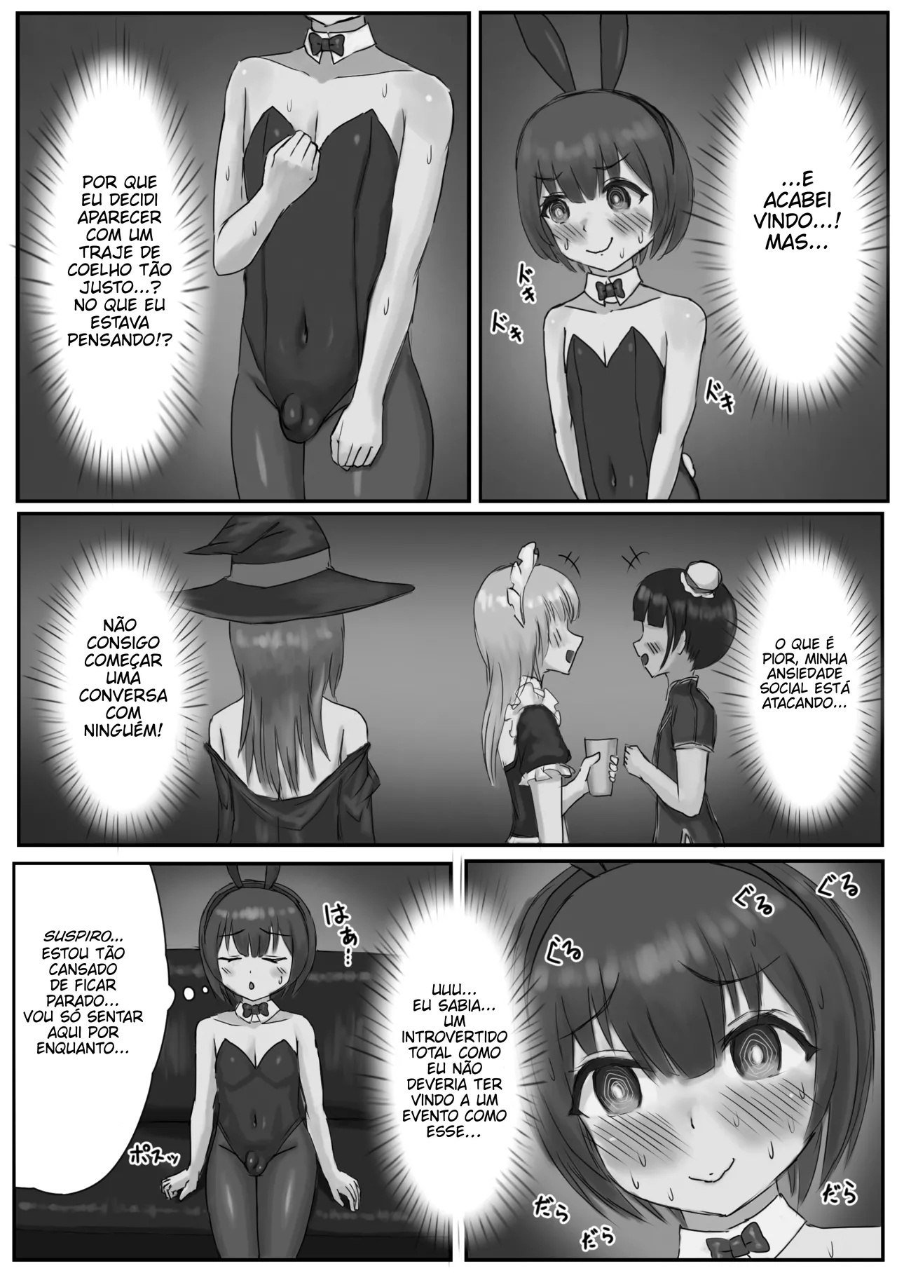 Ler Bunny Josou Danshi ga Succubus Cos no Futanari-tachi ni Mazo Onaho ni Sarechau Hanashi Capitulo 1 Page 4