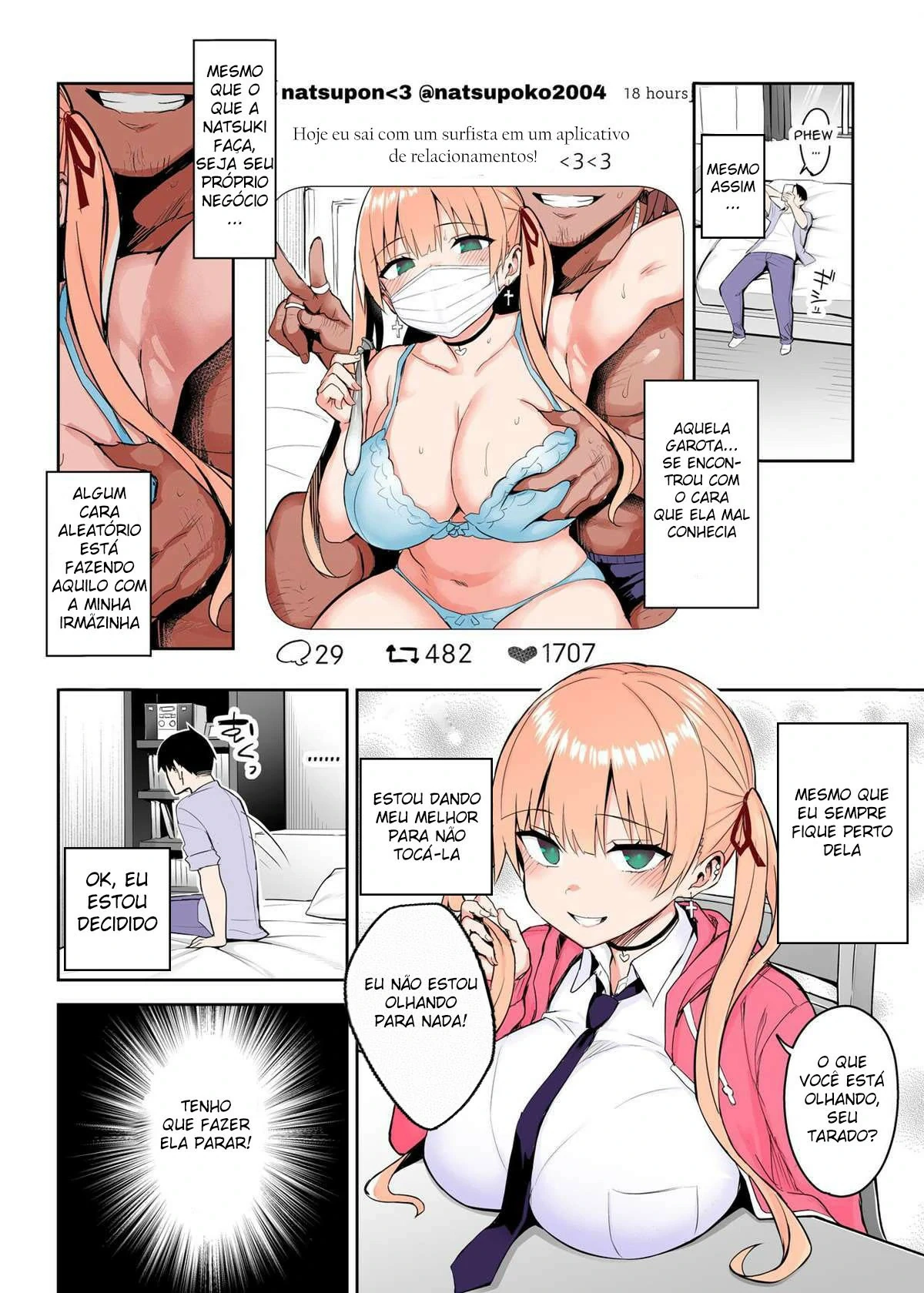 Ler Moto InCha no Kyonyuu Yariman Imouto ga Erosugite Onii-chan wa Mou! Capitulo 2 Page 10