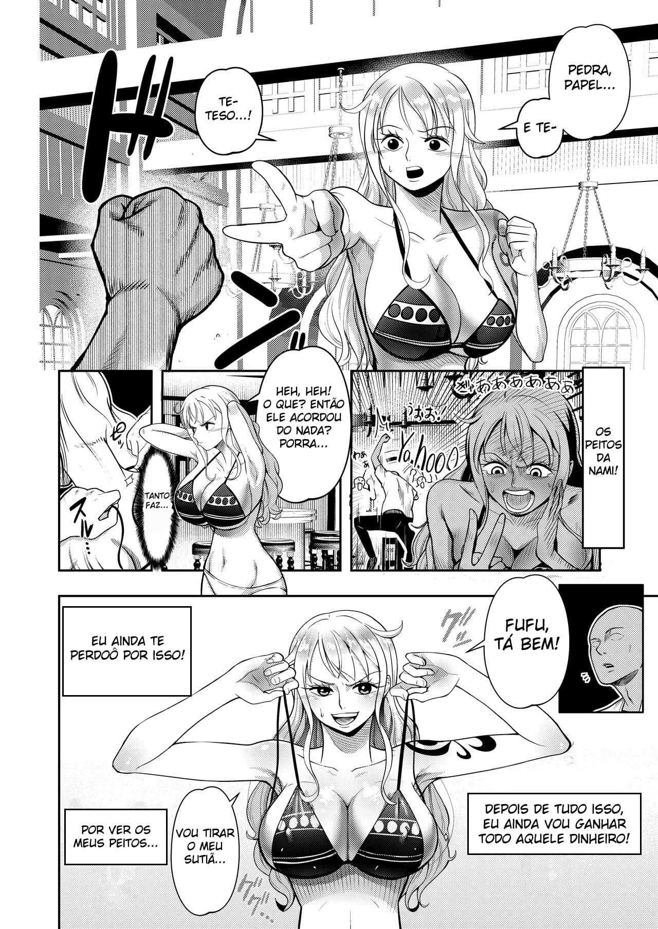 Ler Nami Recebendo uma Lição de um Bando de Carecas no Strip Pedra, Papel e Eesoura Capitulo 1 Page 7