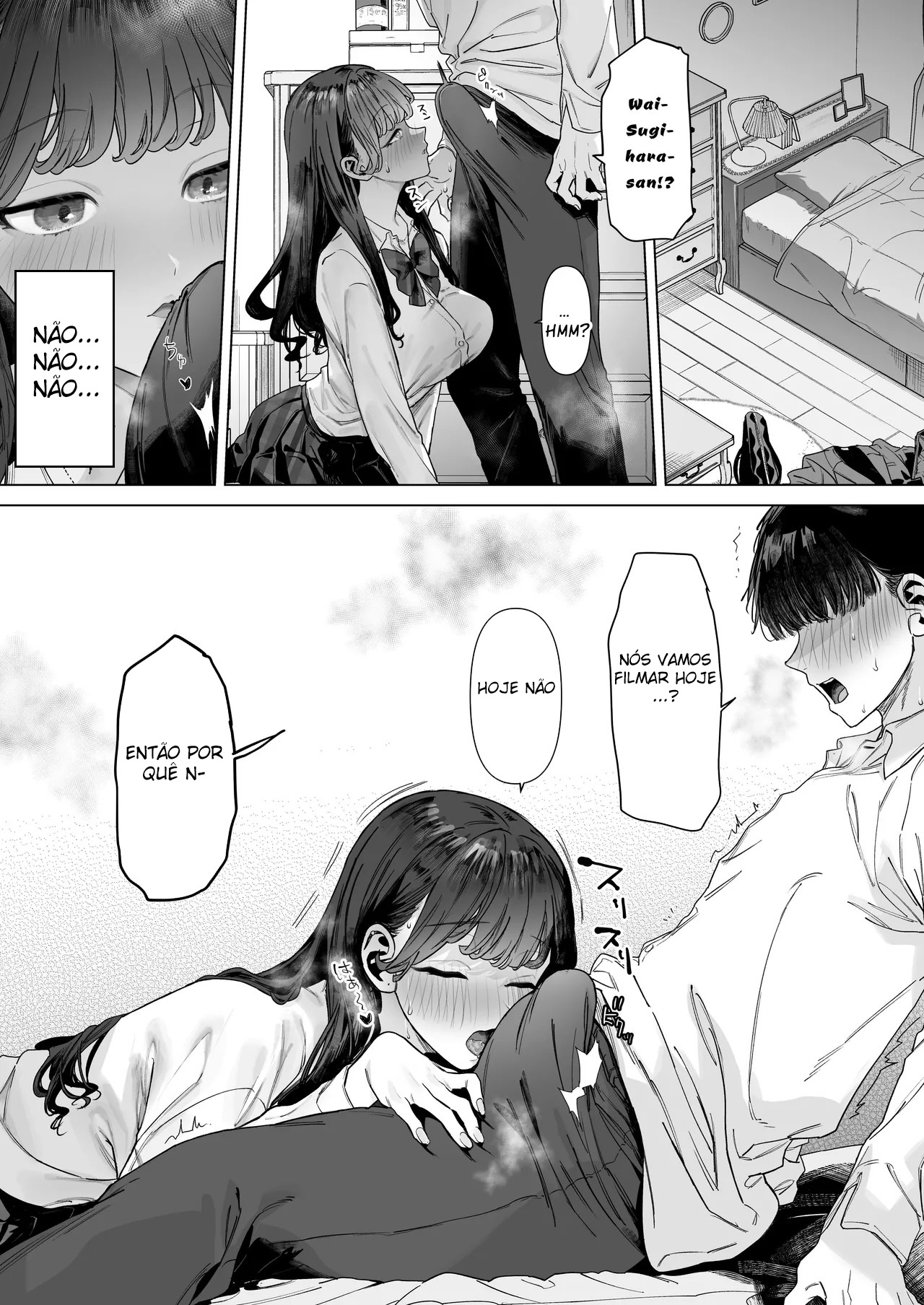 Ler Eu Acabei Tendo Que Gravar Vídeos Eróticos com Gyarus Gostosas da Minha Sala Capitulo 1 Page 47