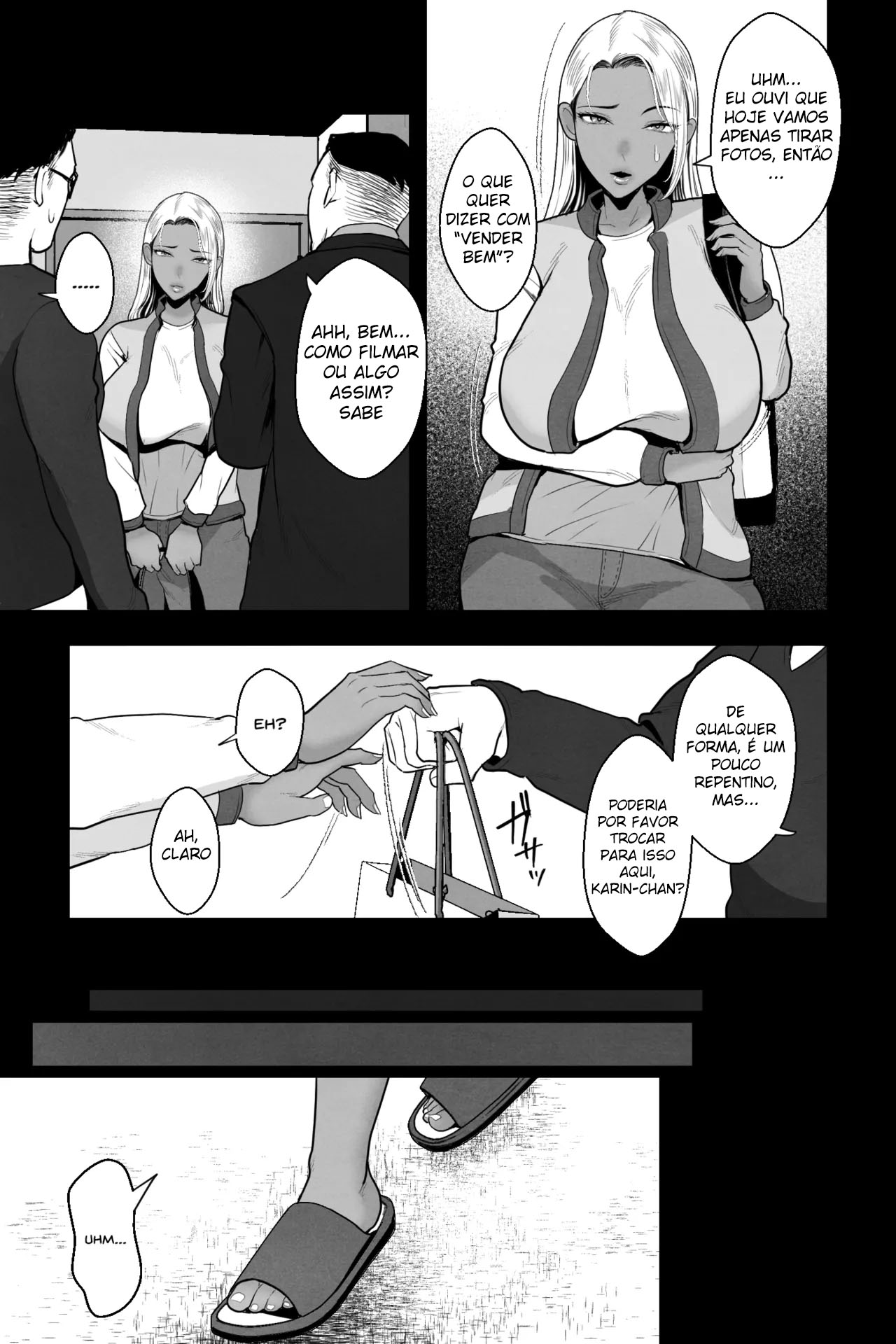 Ler Uma Mãe Gyaru Loira e Bronzeada é Enganada em um Bico Ilegal e Acaba Gravando um Vídeo Pornô Com o Próprio Filho Capitulo 1 Page 6