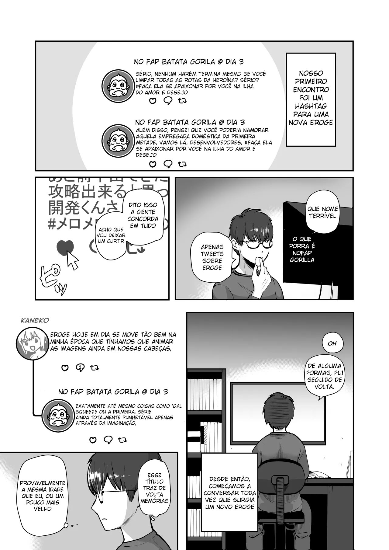 Ler Quando Fui Encontrar o Seguidor Com Quem Falava Apaixonadamente Sobre Eroges Dia e Noite Capitulo 1 Page 2