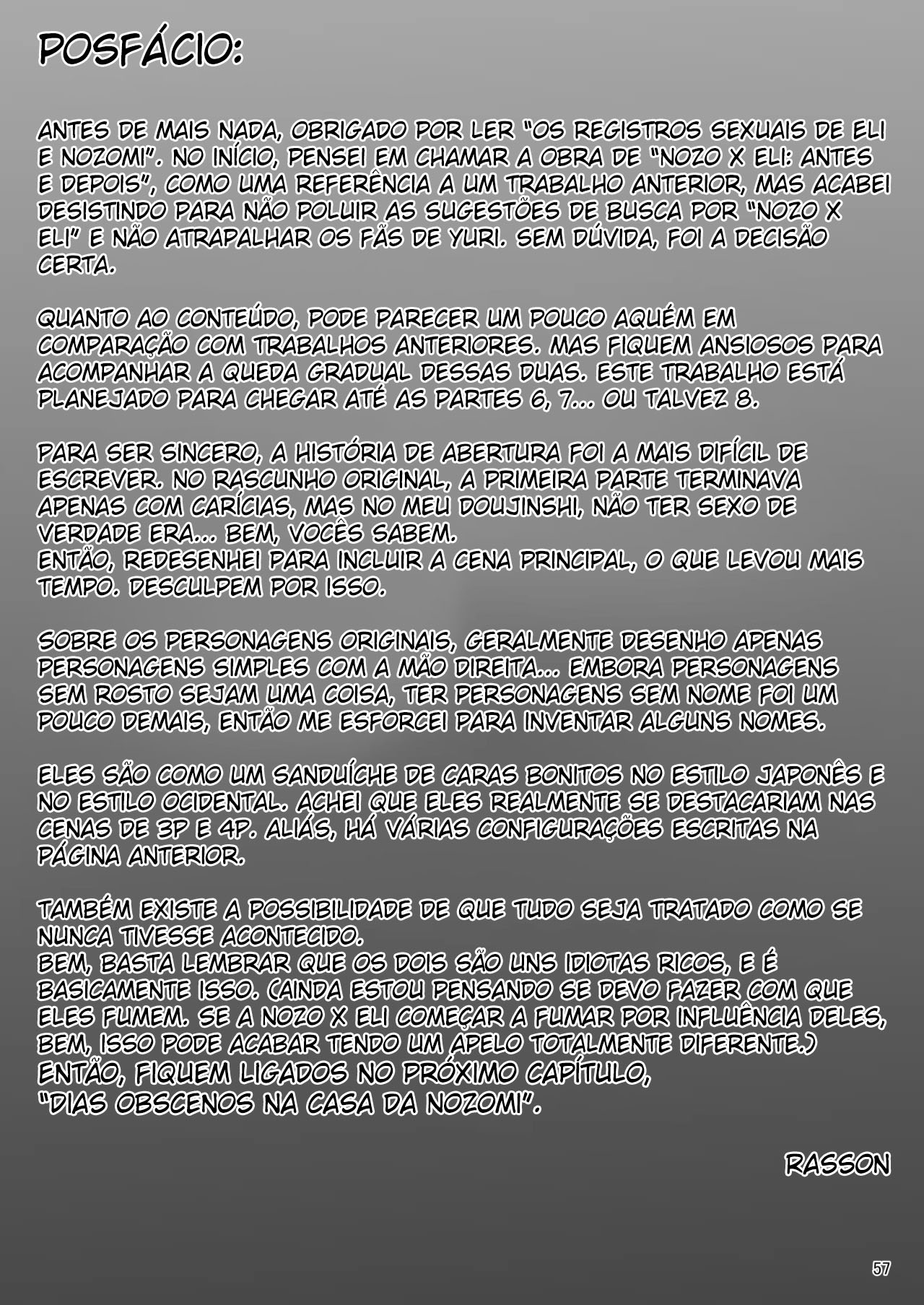 Ler Os Registros Sexuais De Eli e Nozomi Capitulo 1 Page 56