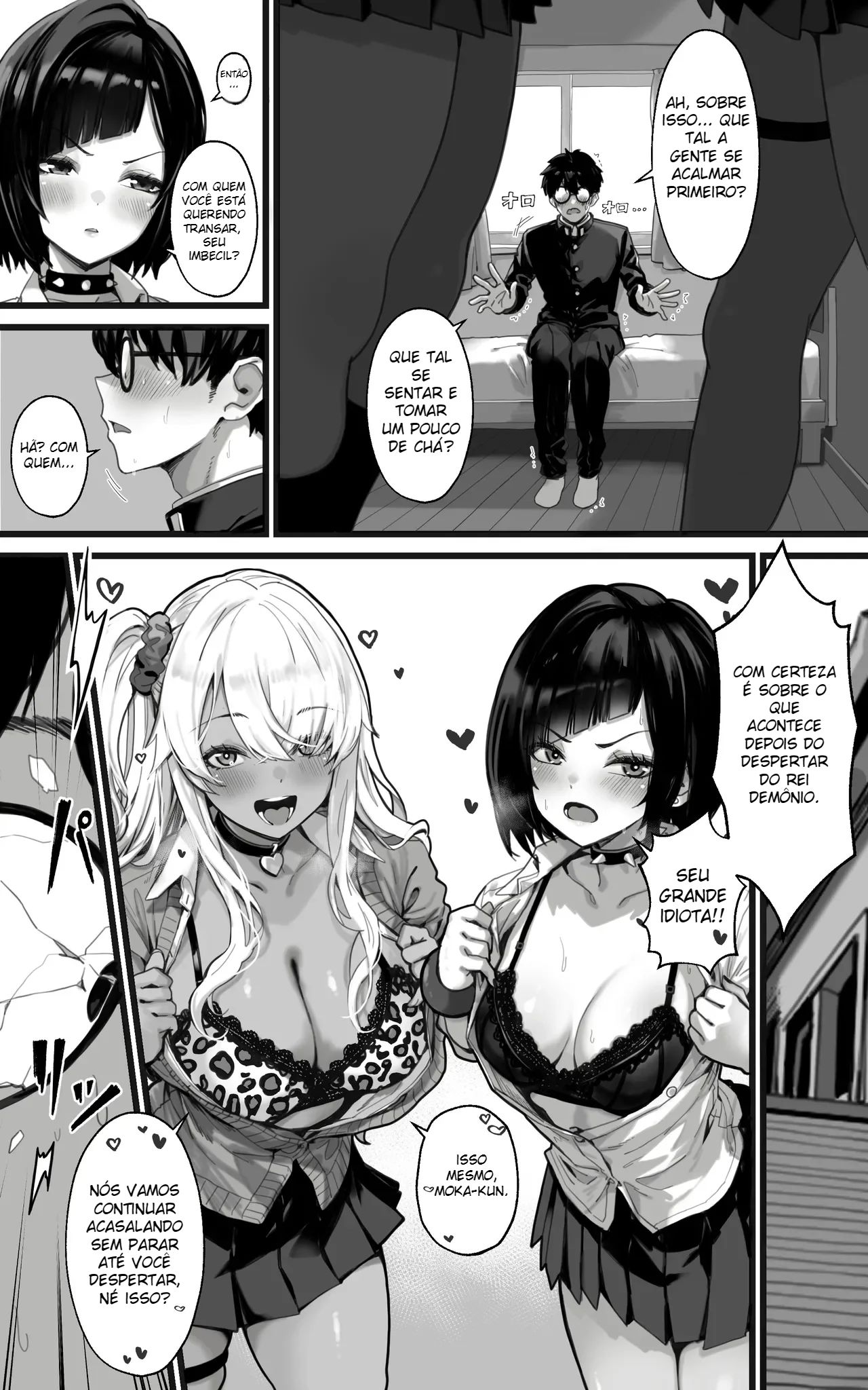Ler Harém de Gyarus: Entre Boquetes e Espanholas A 3, Serviremos Com Todo o Nosso Corpo e Alma Em Absolutamente Tudo Até Que o Rei Demônio Desperte!! Capitulo 1 Page 22