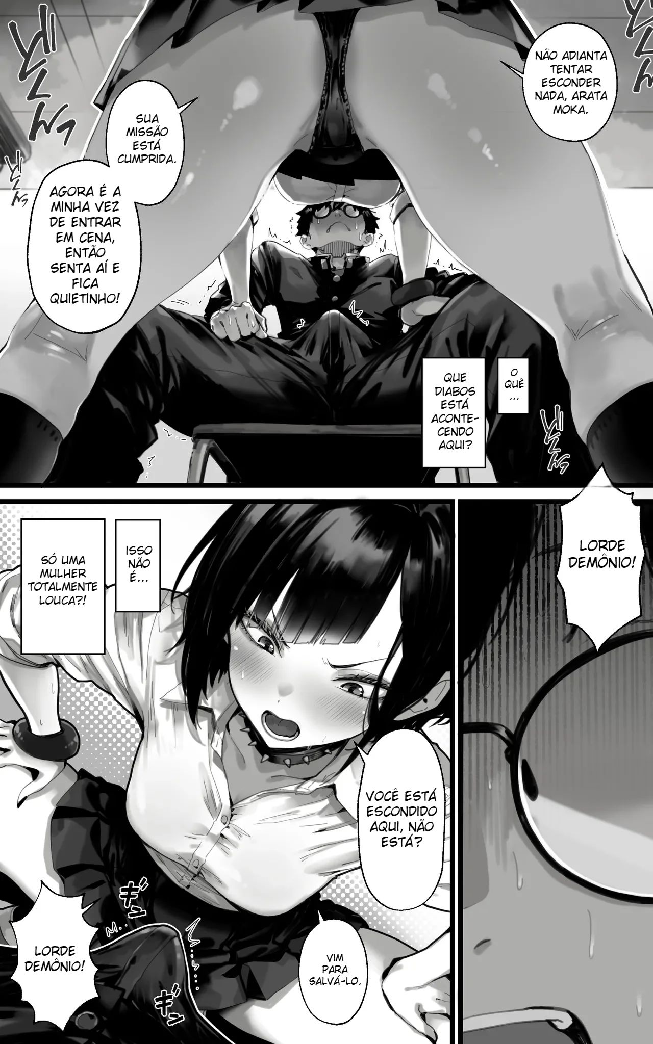 Ler Harém de Gyarus: Entre Boquetes e Espanholas A 3, Serviremos Com Todo o Nosso Corpo e Alma Em Absolutamente Tudo Até Que o Rei Demônio Desperte!! Capitulo 1 Page 7