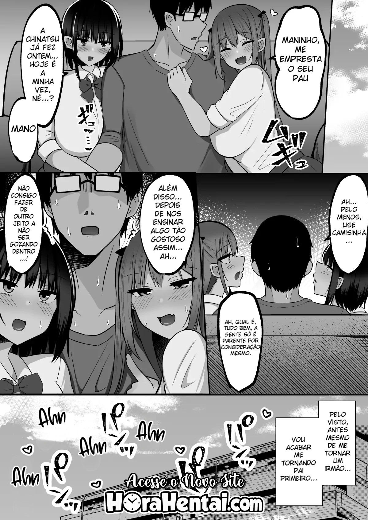 Ler Irmãs Gyaru de Repente ~ A História de Emprestar Meu Pau para Irmãs Gyaru Que Ganhei por Causa do Novo Casamento do Meus Pai ~ Capitulo 1 Page 57